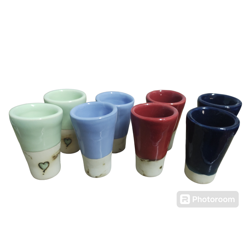 Vasos de tequila o chipitos de ceramica