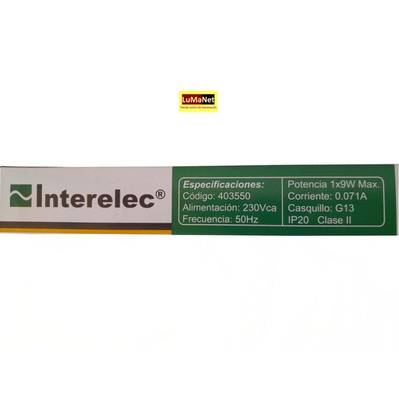 Liston De Chapa Interelec Para Tubo Led De 60cm G13 - 6