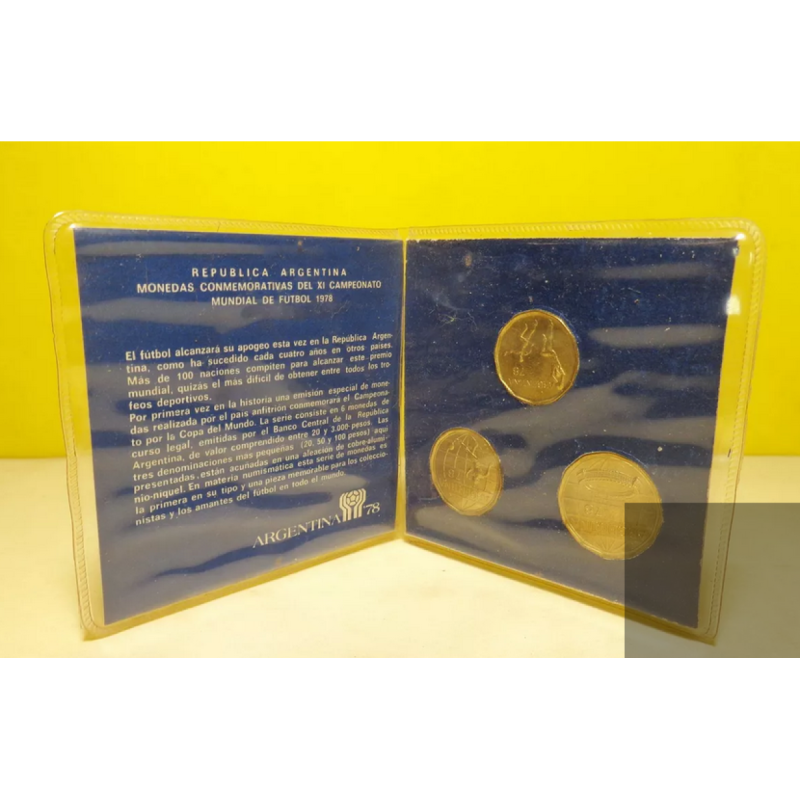 Monedas Mundial 1978 Emisión 1977 En Blister nuevas En Caba