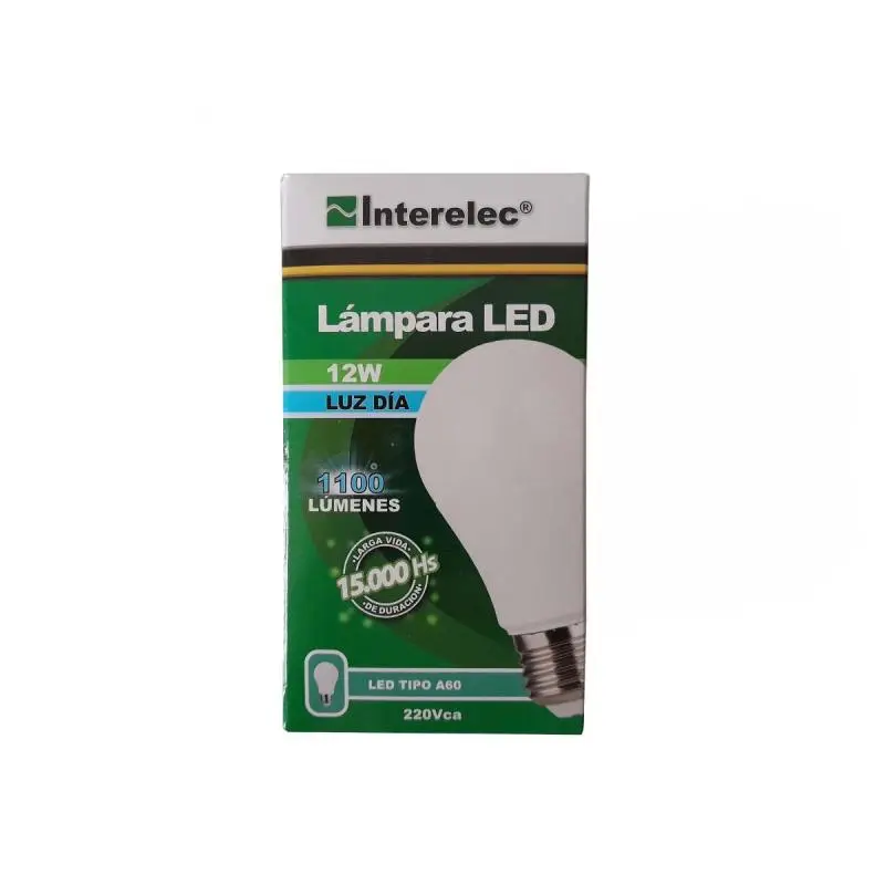Lampara Led Bulbo Interelec 12w Luz Fría O Cálida