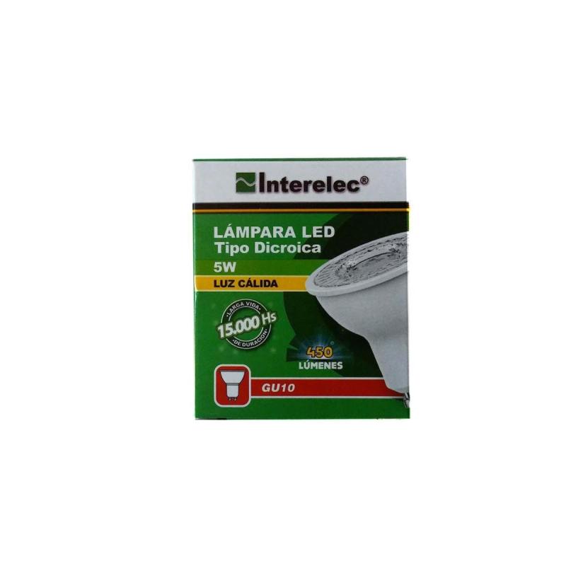 Lampara Led Dicroica Interelec 5w Gu10 Luz Fría O Cálida
