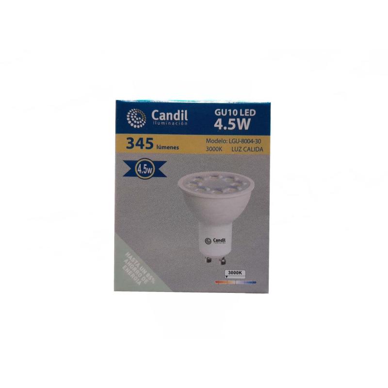 Lampara Led Dicroica Candil 4,5w 35° Gu10 Luz Cálida O Fría