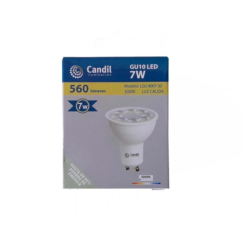 Lampara Led Dicroica Candil 7w 35° Gu10 Luz Cálida O Fría