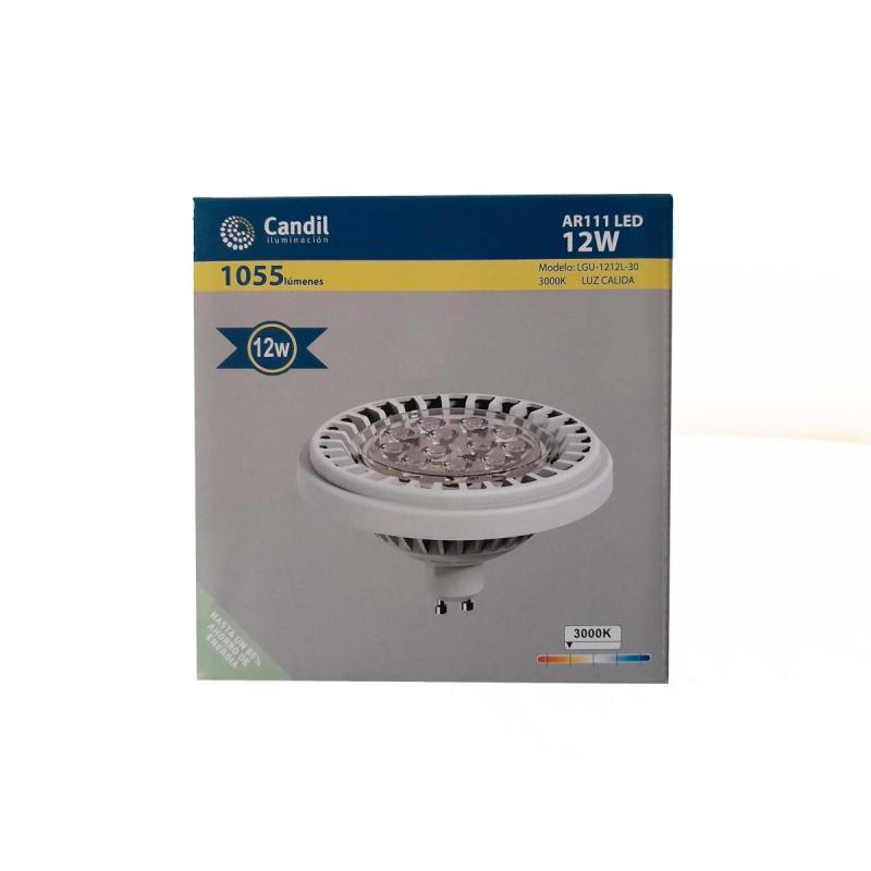 Lampara Led Dicroica Ar111 Candil 12w Gu10 Luz Cálida O Fría