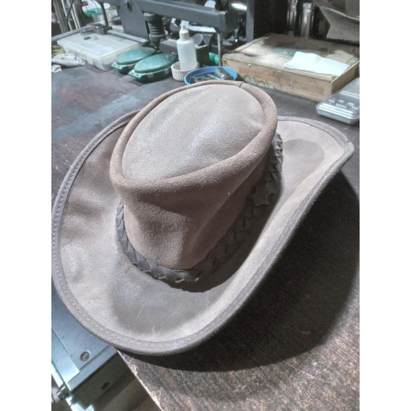 Sombrero australiano original, cuero legítimo