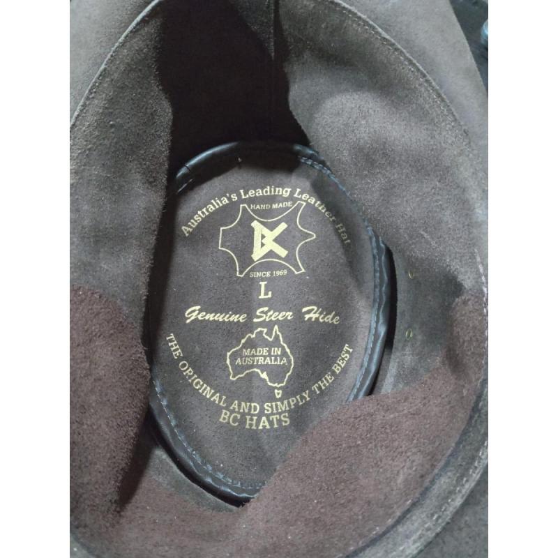 Sombrero australiano original, cuero legítimo - 2
