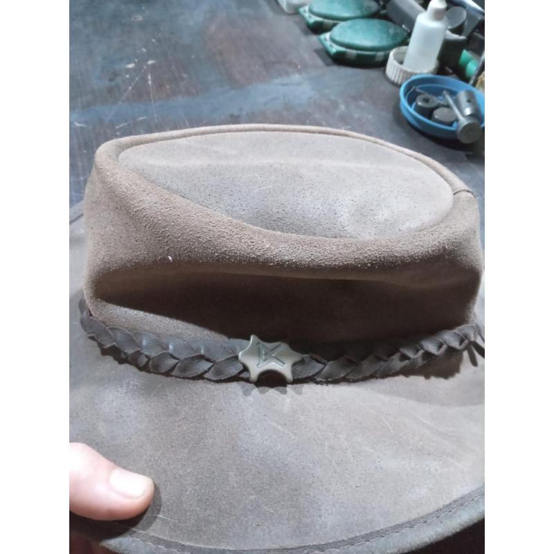 Sombrero australiano original, cuero legítimo - 3