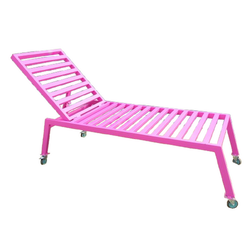 Camastro Reposera de Hierro con Ruedas con Freno 6 Posiciones