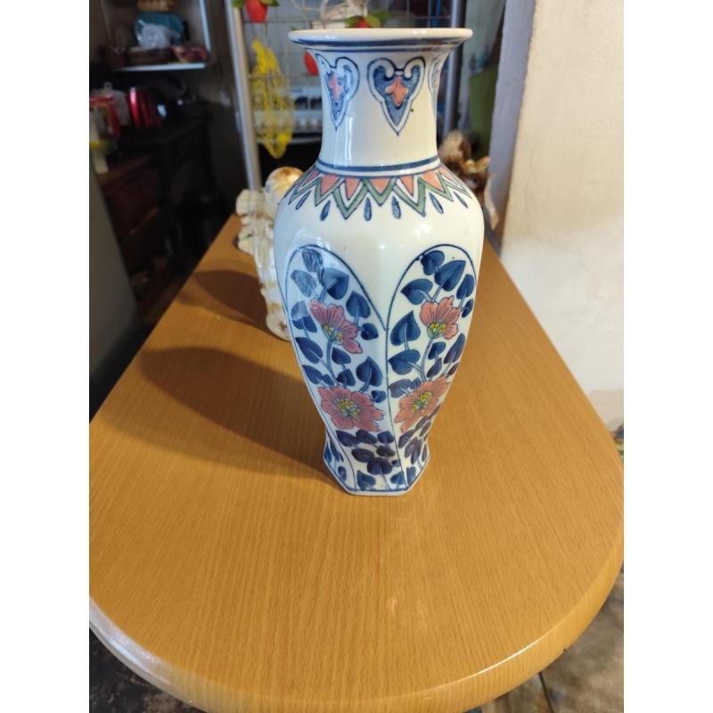 Florero ceramica pintado a mano