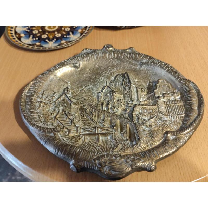 cuadros decoracion en bronce antiguos