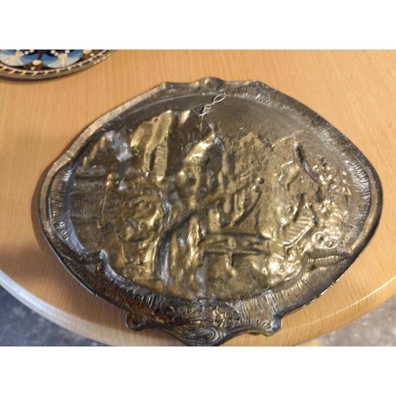 cuadros decoracion en bronce antiguos - 2