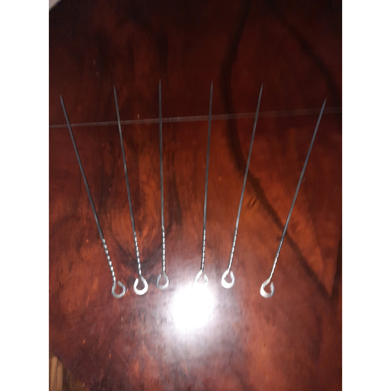 Set de ocho pinchos de acero inoxidable