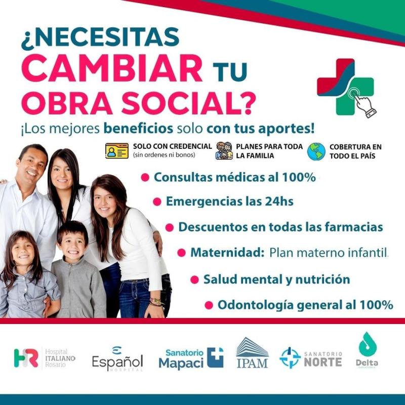 Obra social solo con tus aportes de recibo