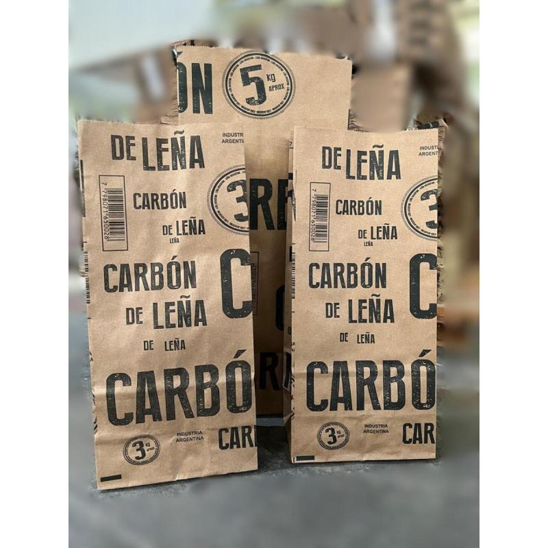 Bolsas Papel Para Carbon 5 Kg X 100u Papel 100% Virgen Fondo Americano - 2