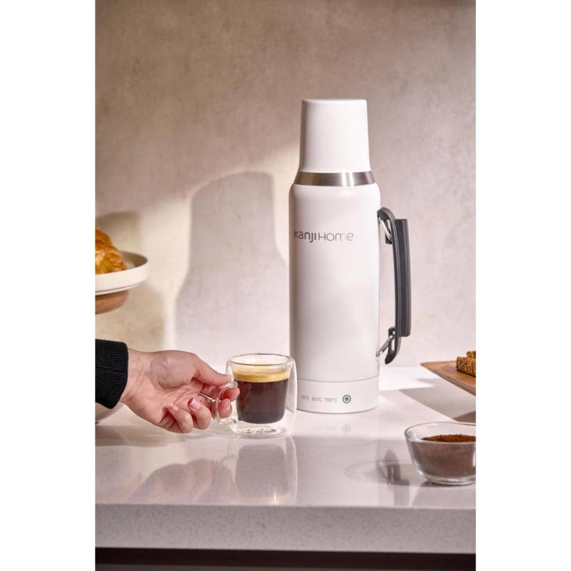 Termo eléctrico Kanji Home con control de temperatura – ideal para mate o café - 1/4