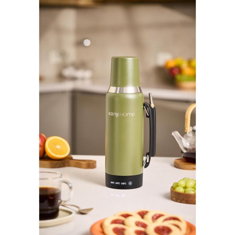 Termo eléctrico Kanji Home con control de temperatura – ideal para mate o café - 3/4