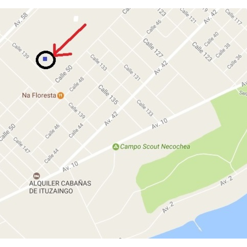 Terreno en NECOCHEA - Villa del Deportista con 42 m2 de piso y mejoras