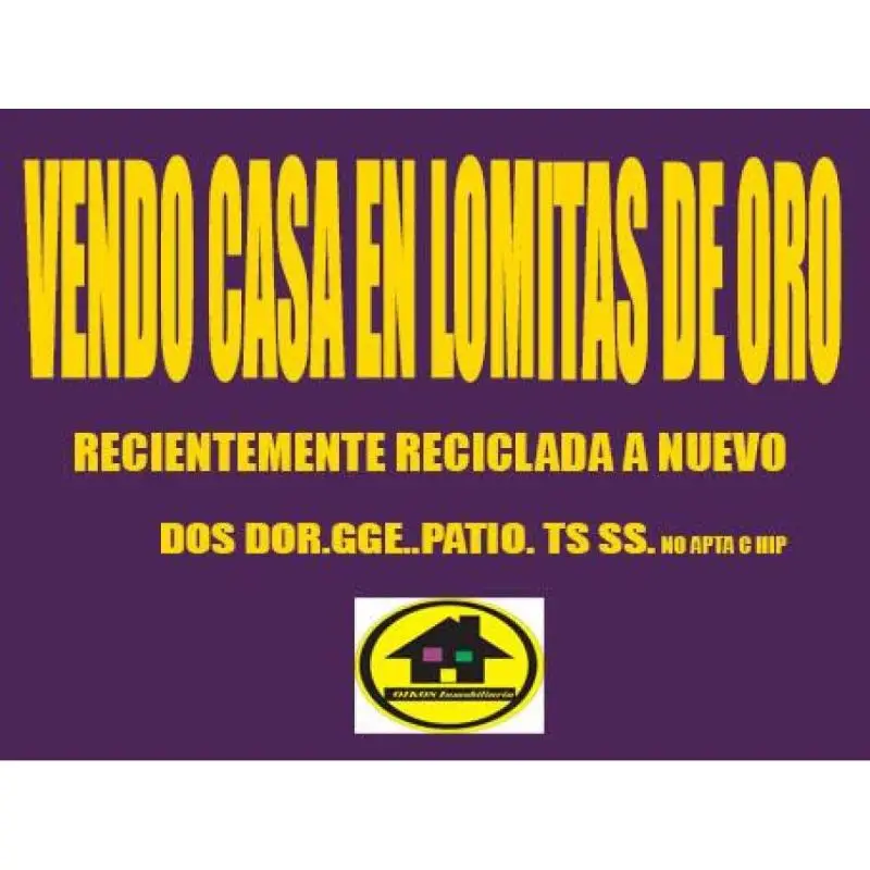 Vendo casa reciclada en barrio lomitas de oro