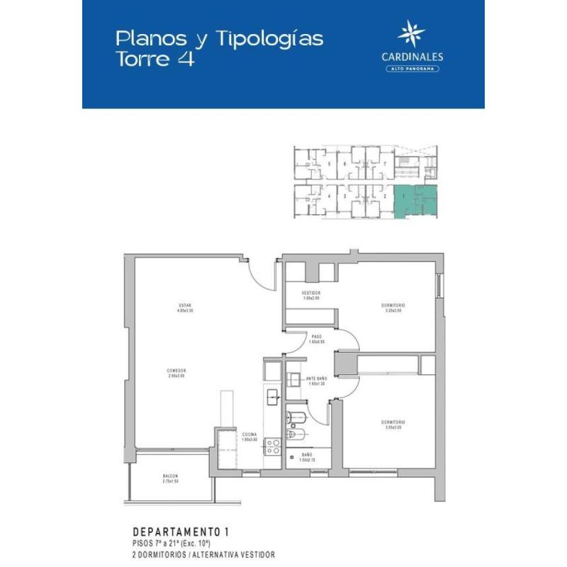 vendo DPTO de 2 dormitorios en Cardinales Alto panorama - 5