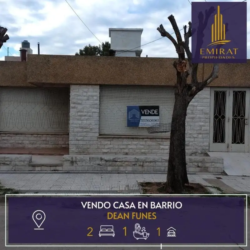 Vendo Casa en Barrio Dean Funes (APTO CREDITO HIPOTECARIO)