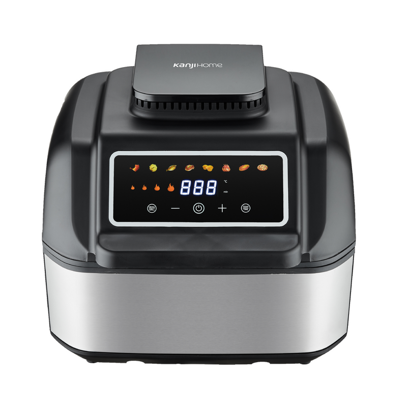 Freidora De Aire 7 Litros Con Grill - Kanjihome Kjh-1800dc Color Negro Y Plateada