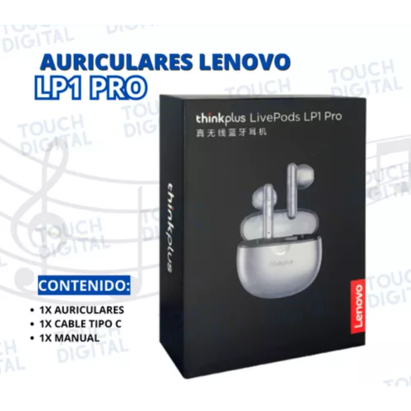 Auricular lenovo lp1 pro (colores: rosa y turquesa)