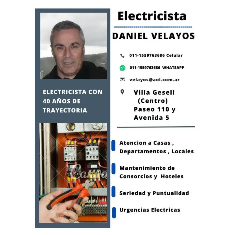 Electricista Daniel Velayos Villa Gesell - 2/2