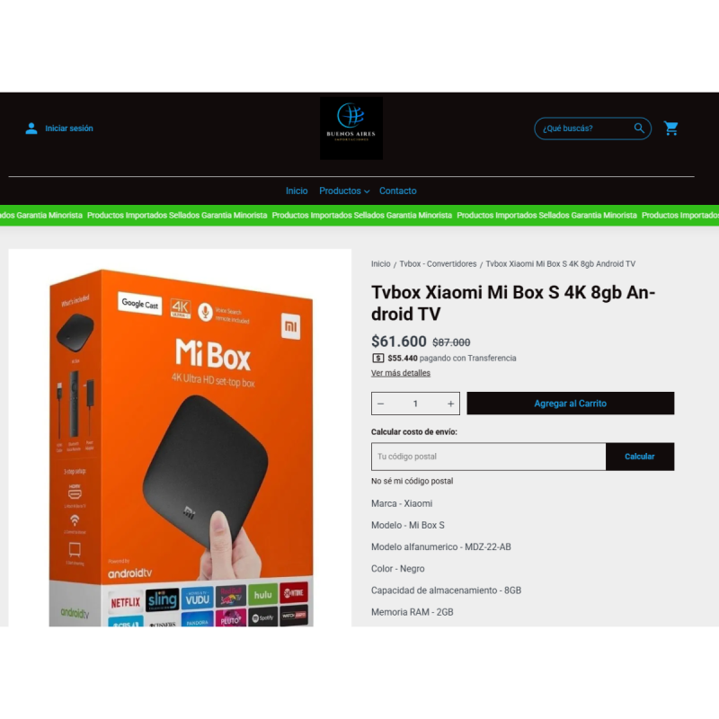 Xiaomi Box Tv Smart Convertidor Video 4K Oferta Disponible - 2