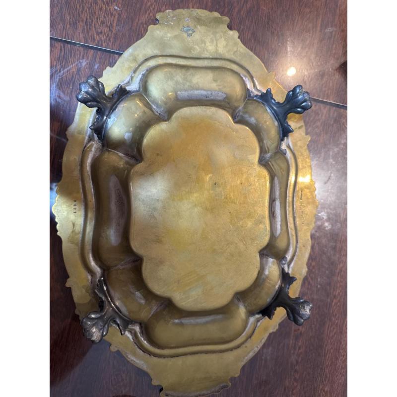 Fuente de servicio de metal vintage - 3