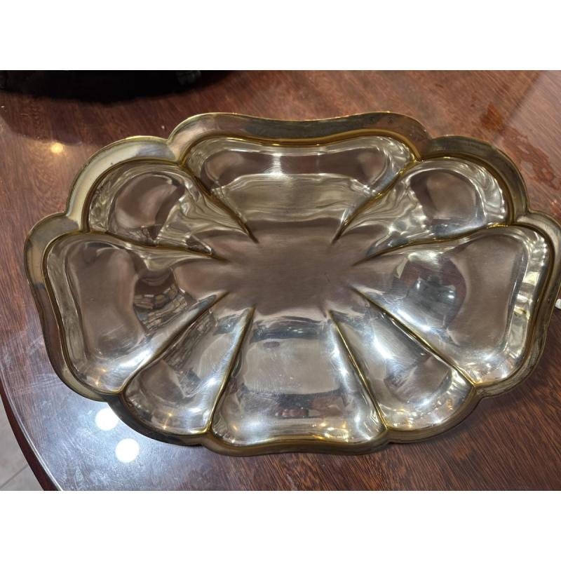 Fuente de servicio de metal vintage - 4