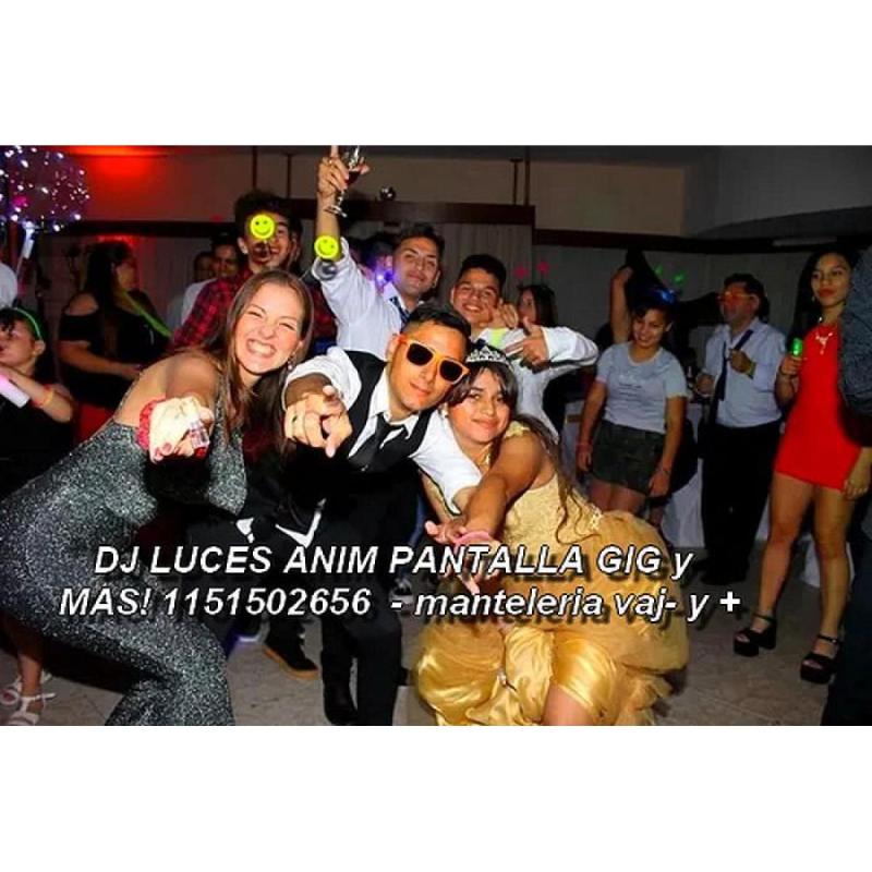 Disc Jockey Dj zona Sur Quilmes Wilde Bera Pantalla gig Foto Animacion Luces Perimetrales