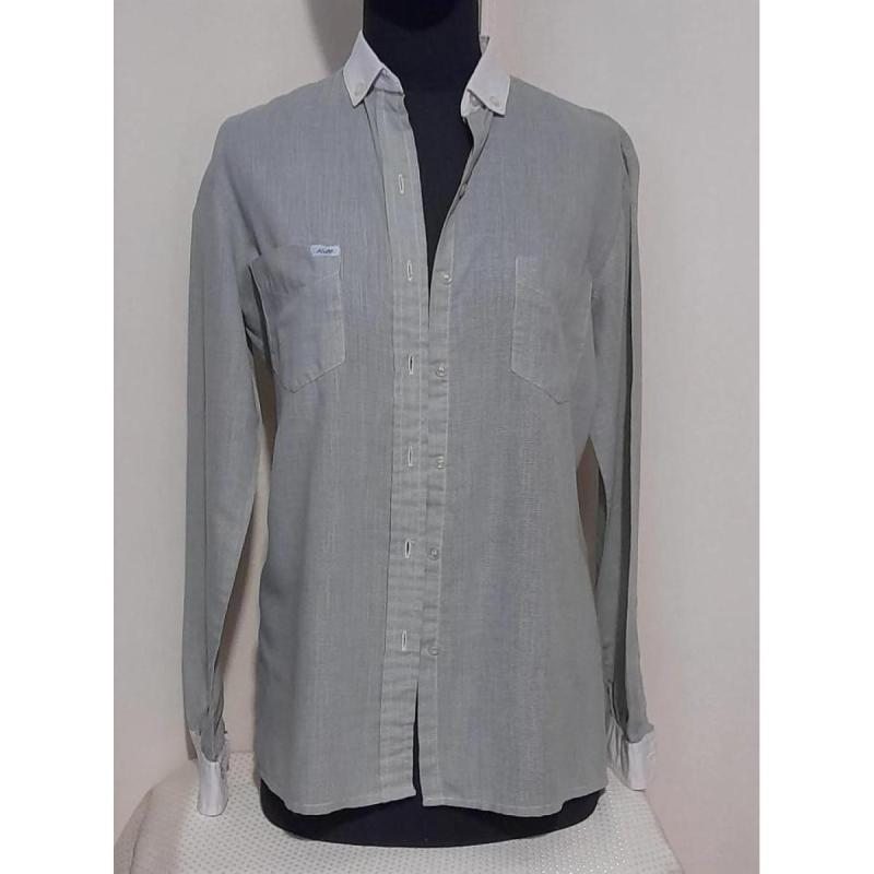 Camisa mujer manga larga cuadrillé verde y blanco talla S marca Kill