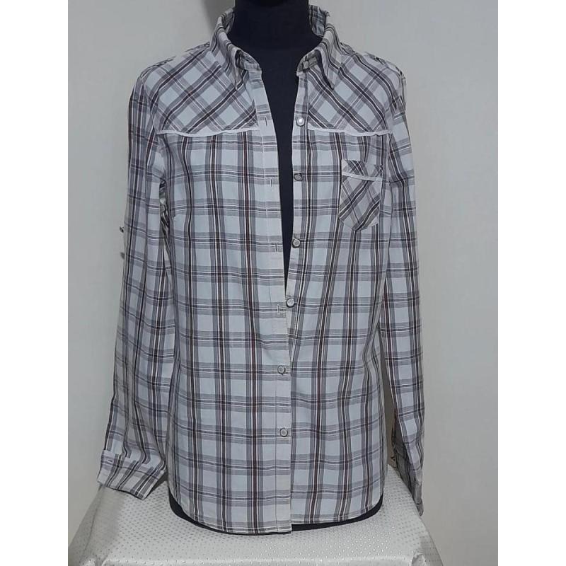 Camisa mujer escocesa manga larga talla S marca SM Me