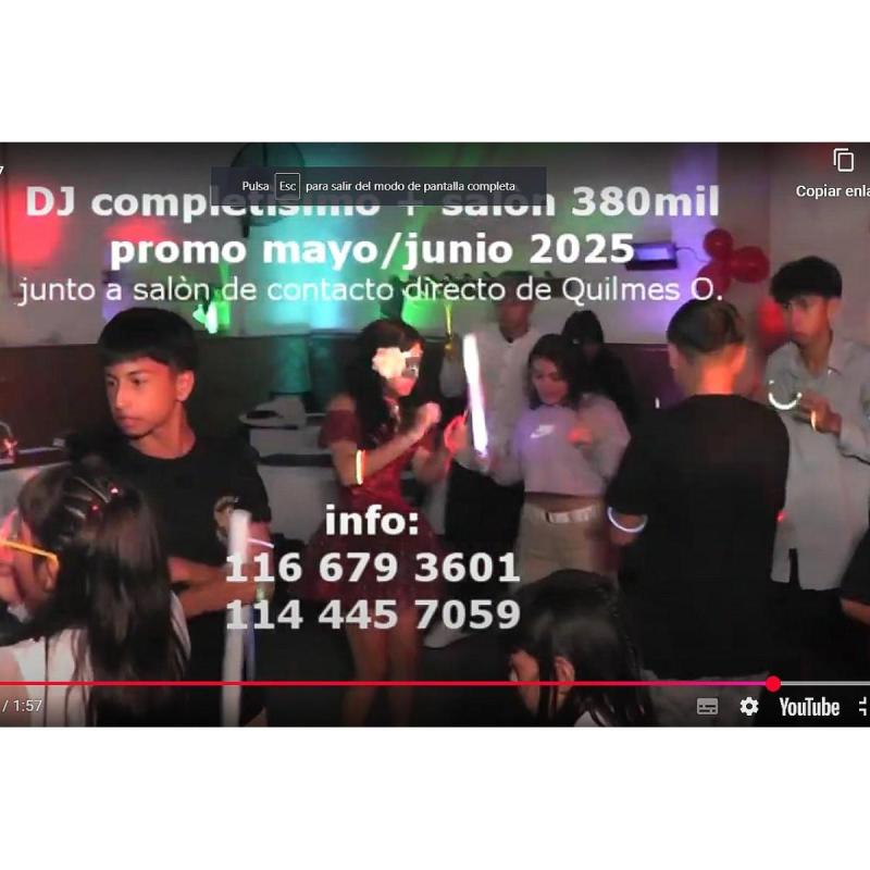 SALON JUNTO A DISC-JOCKEY desde solo $380mil! excelente zona (Quilmes) y mas servicios!!!