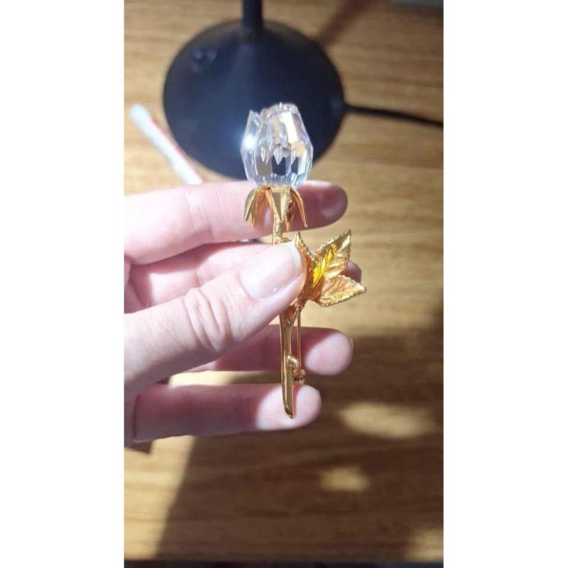 Broche prendedor Crystal Rose Swarovski