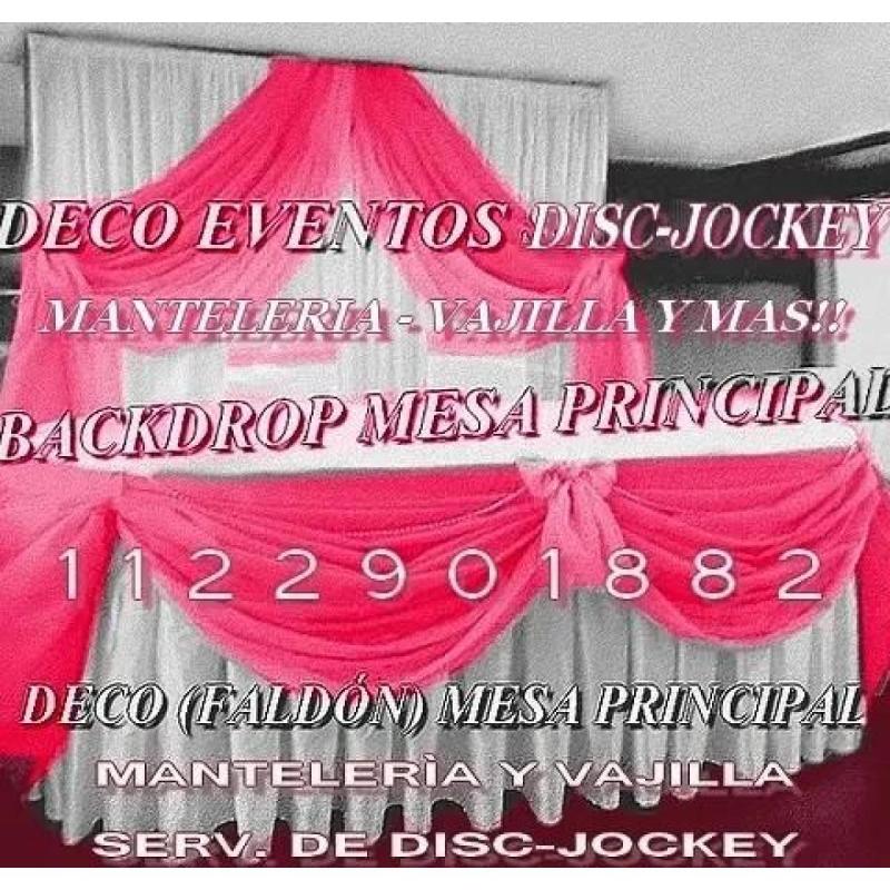 Decoracion de Eventos Sociales 15 años bodas candy bar backdrop sillon princesa zona sur - 4