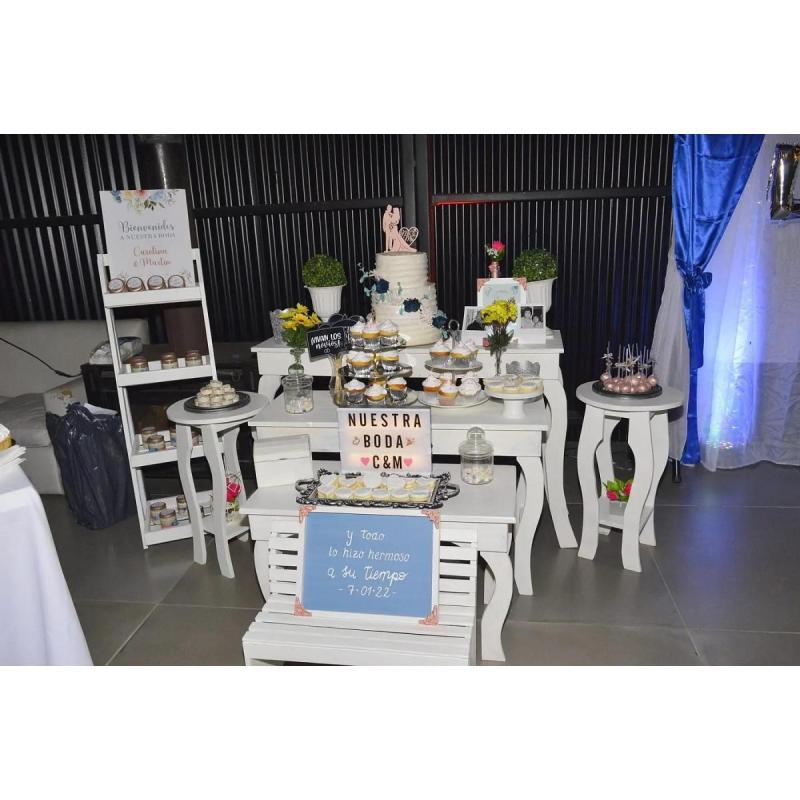Decoracion de Eventos Sociales 15 años bodas candy bar backdrop sillon princesa zona sur - 5