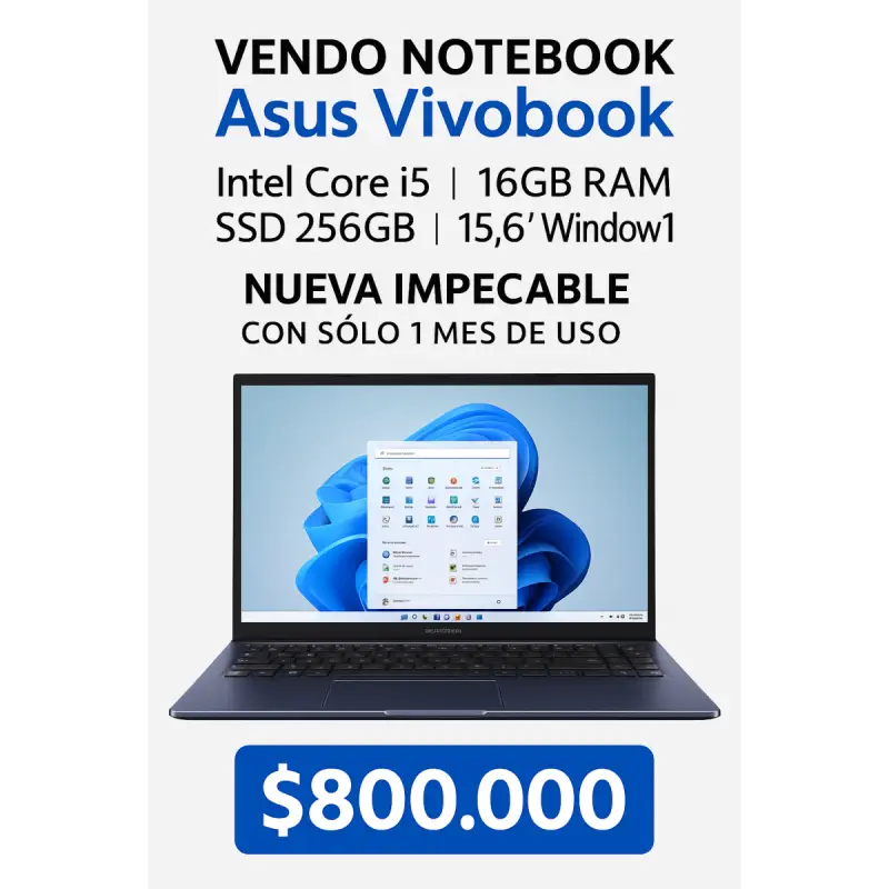 Notebook asus vivobook intel core i5