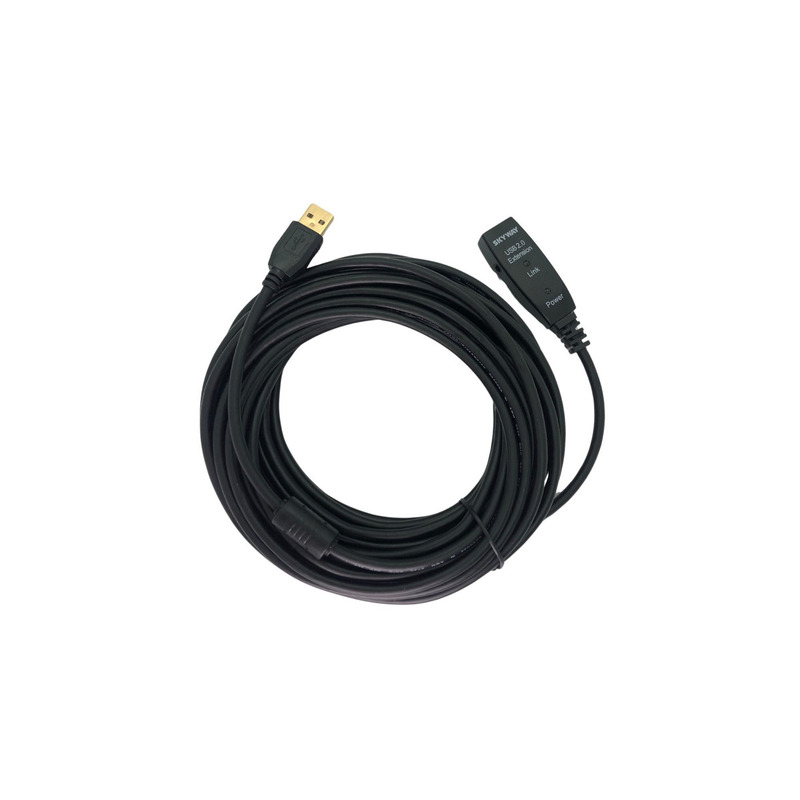 Cable De Extensión Alargue Usb 2.0 Activo 10 Mts Skyway Color Negro - 1/3
