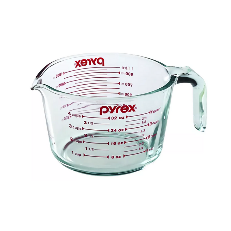 Jarra Medidora De Vidrio 1 Litro Linea Basics Pyrex H Color Vidrio Transparente