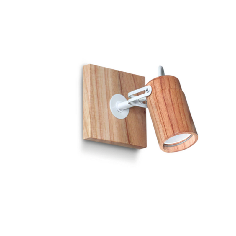 Aplique de 1 luz en madera paraíso mate en blanco o negro