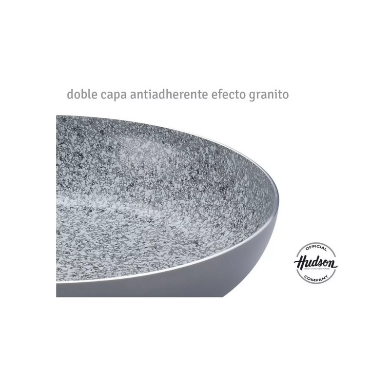 Cacerola Antiadherente 26cm Granito Hudson Color Gris - 3