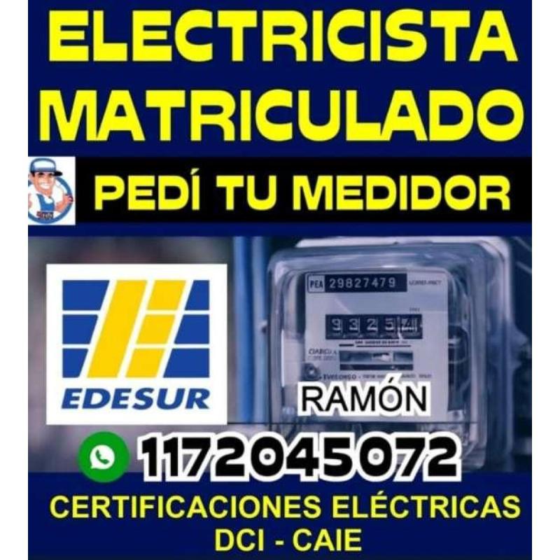Electricista matriculado Quilmes 1172045072
