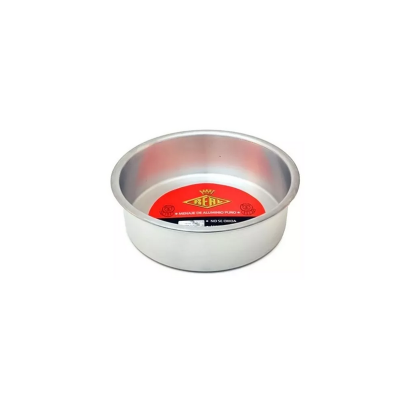 Molde Bizcochuelo Torta Alta Tortera Aluminio Real N° 24 Color Plateado