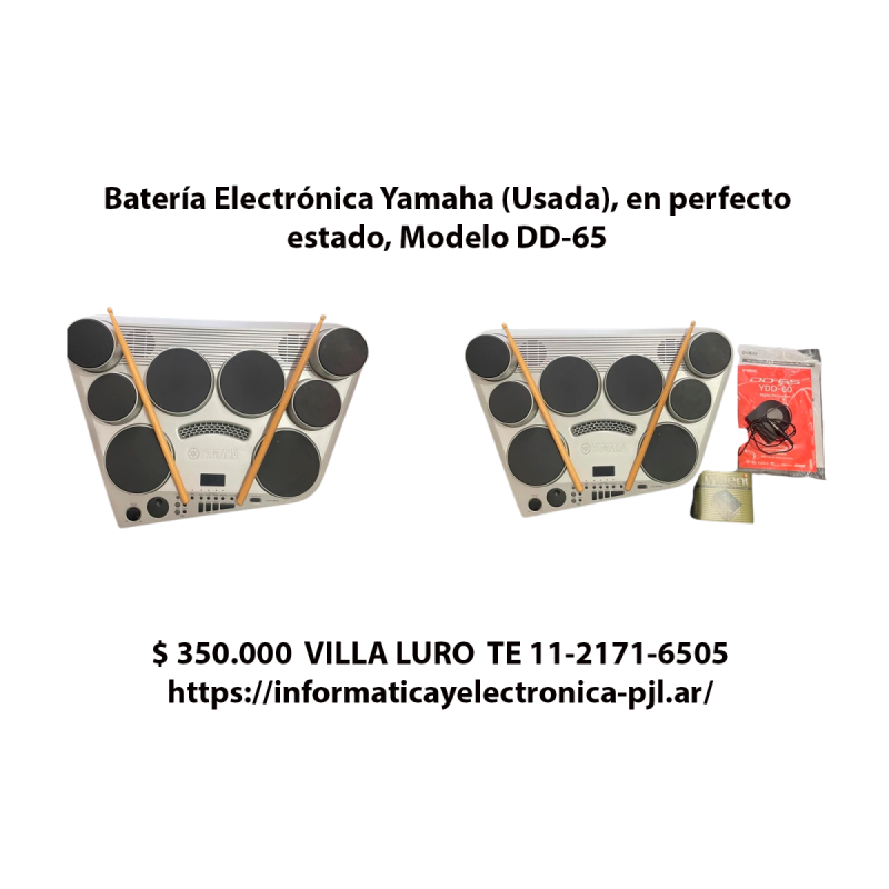 Batería Electrónica Yamaha (Usada), en perfecto estado, Modelo DD-65