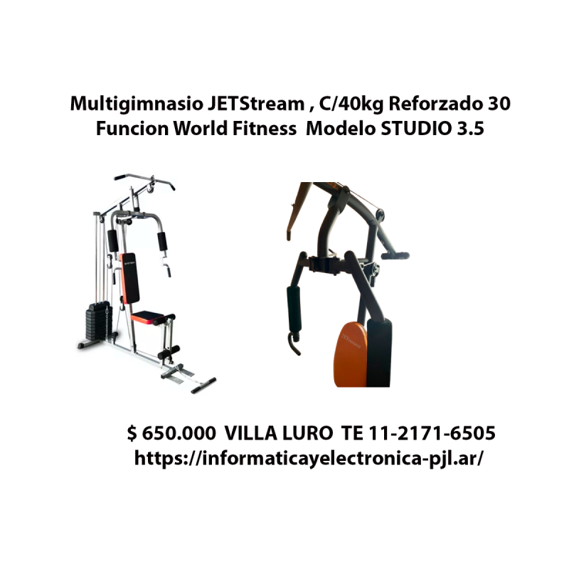 Multigimnasio JETStream , C/40kg Reforzado 30 Funcion World Fitness  Modelo STUDIO 3.5