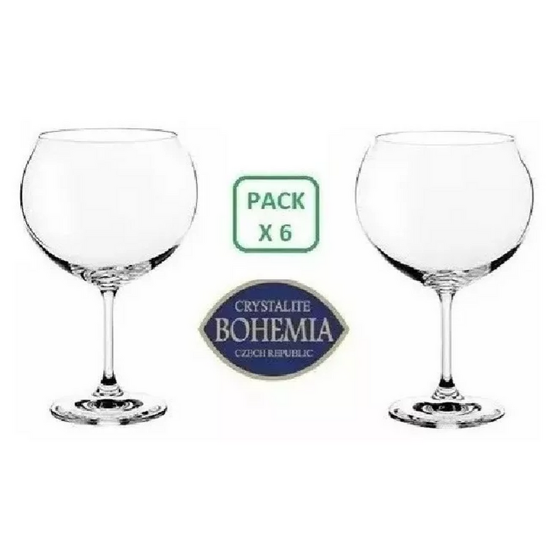 Copas De Cristal Bohemia Gin/trago 820ml X 6uni