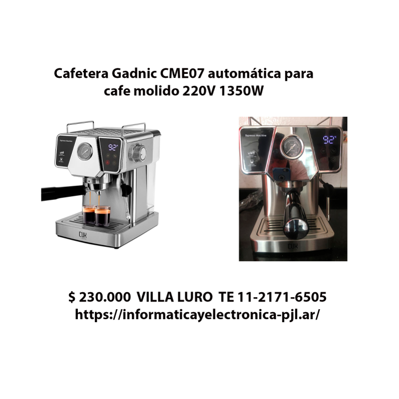 Cafetera Gadnic CME07 automática para cafe molido 220V 1350W
