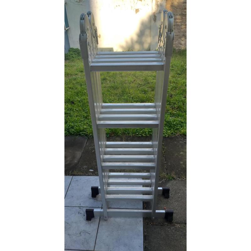 Escalera de uso múltiple articulada de aluminio de 16 escalones