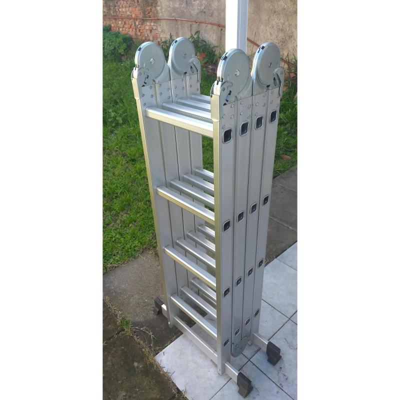Escalera de uso múltiple articulada de aluminio de 16 escalones - 2